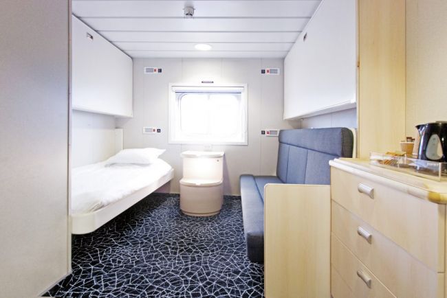 Az alapáras kabin a hajón