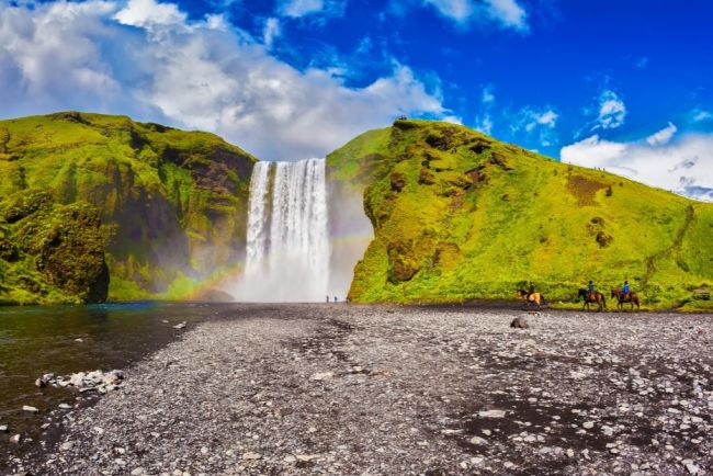 A Skógafoss Dél-Izland egyik legszebb vízesése