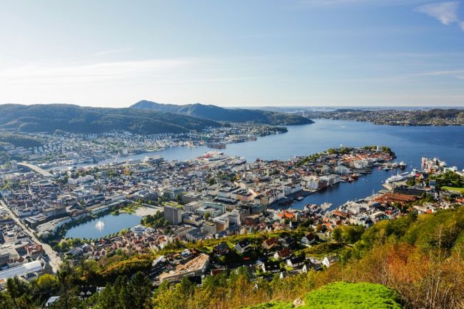 Bergen madártávlatból
